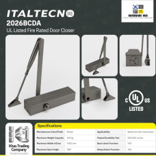 ITALTECNO 2026BCDA DOOR CLOSER FOR 150KG DOOR